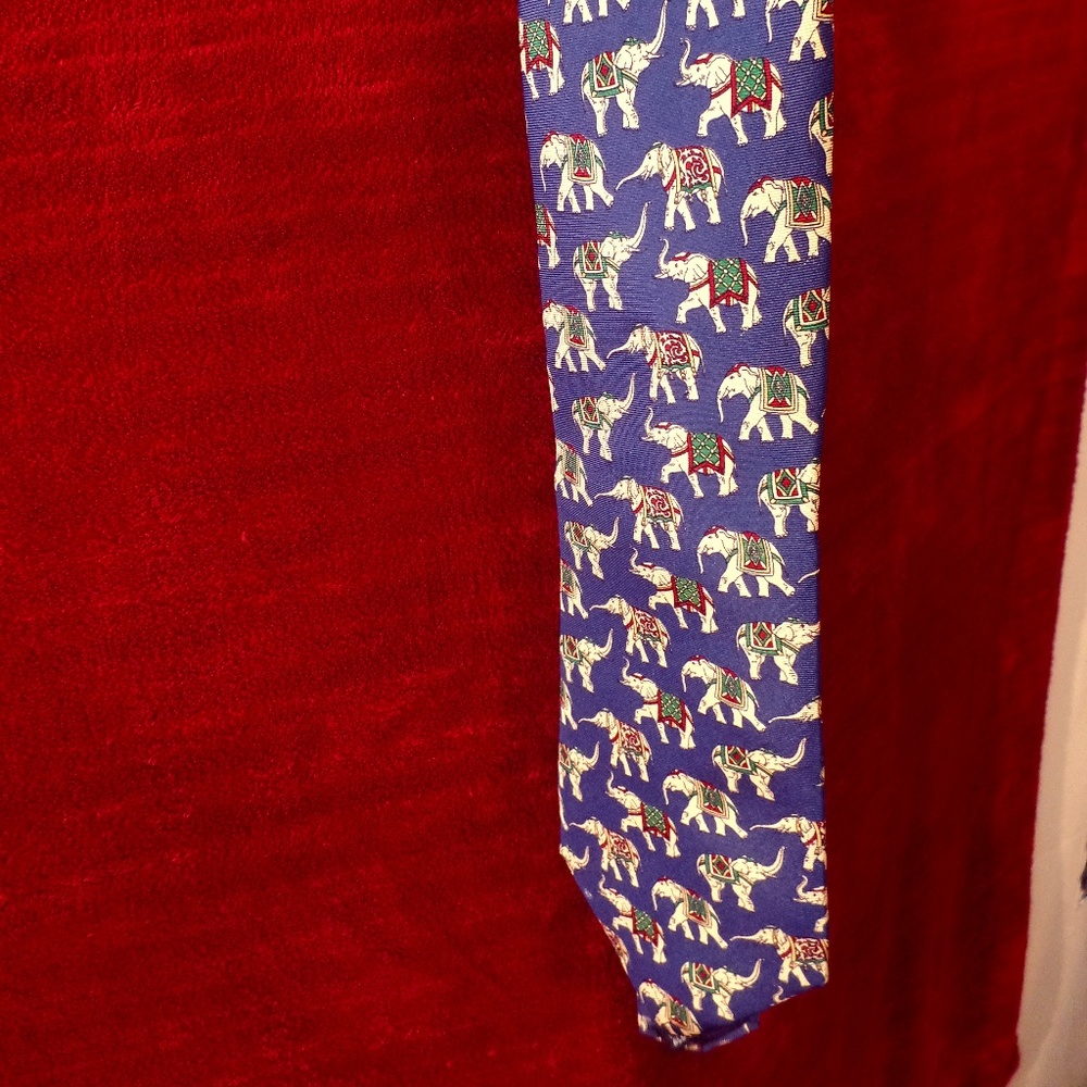 Ties Elephant Joseph A Banks Necktie Blue